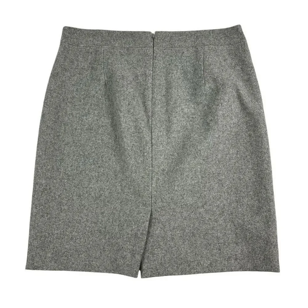 J. Crew Gray Wool Thick Lined Skirt size 6